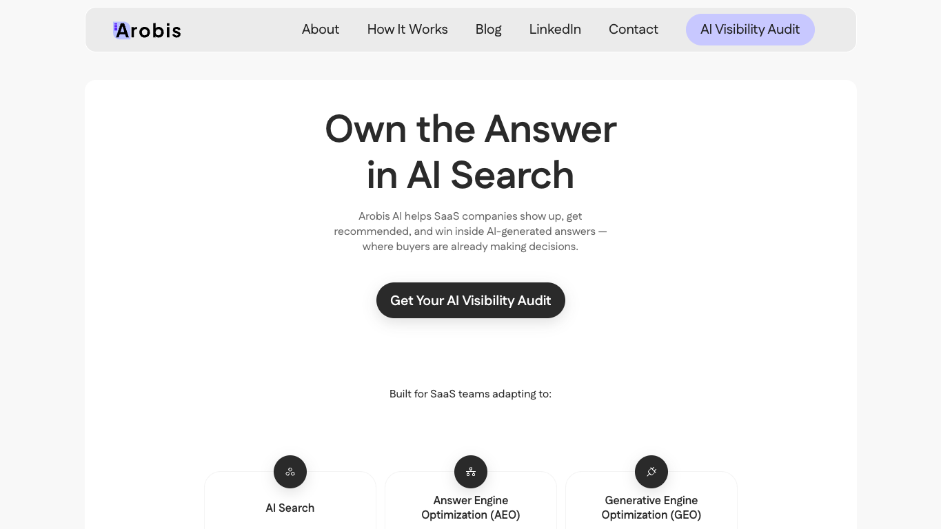 Arobis AI screenshot